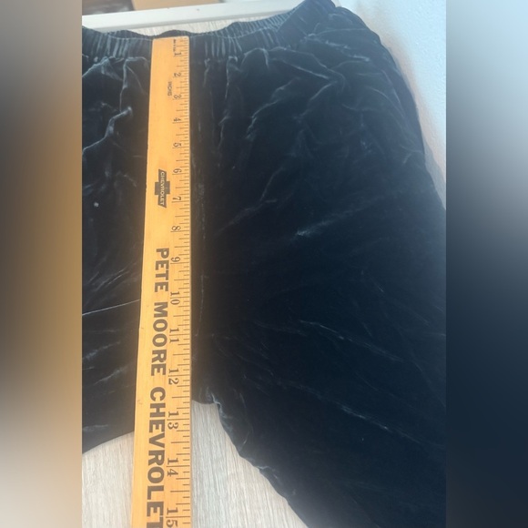 Eileen Fisher Crushed Velvet Pull On Pants High Rise Dressy Festive Small *READ - Picture 7 of 11